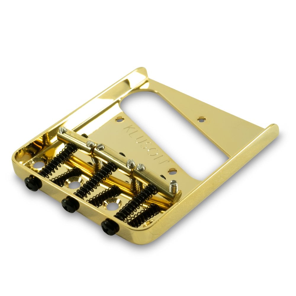 Steel Bridge for Tele with 3 Brass Saddles (Through Body Stringing)