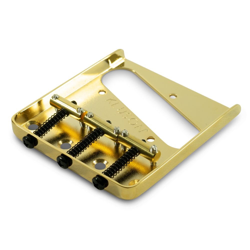 Steel Bridge for Tele with 3 Brass Saddles (Through Body Stringing)