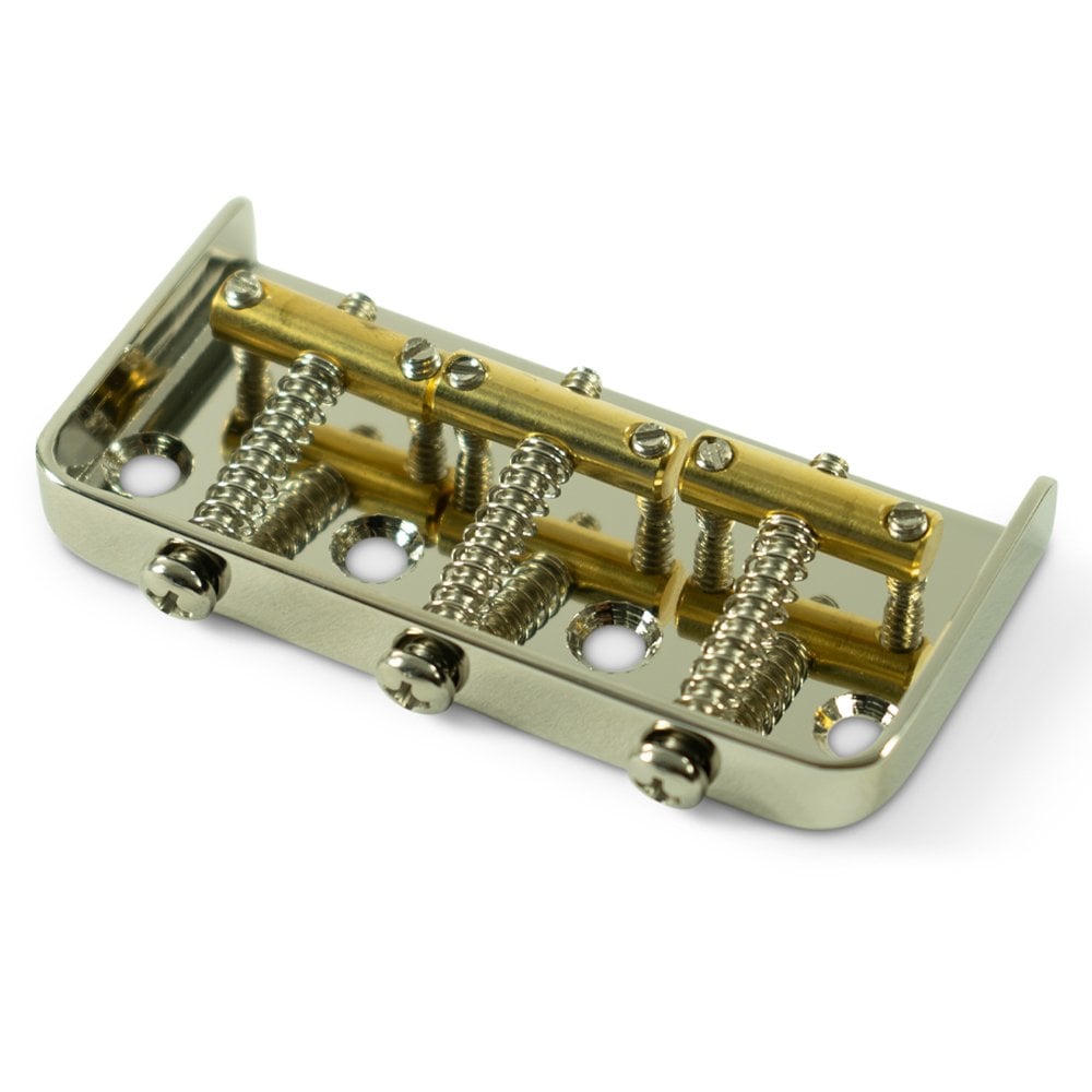 Kluson Steel Bridge For Tele (1/2 Size - brass saddles only, no pickup housing)