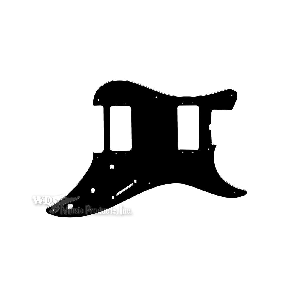 Bullet 2 Humbuckers - Thin Shiny Black .060" / 1.52mm Thickness, No Bevelled Edge