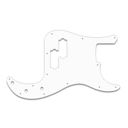 Precision Bass Mexican Standard or Deluxe - Solid Shiny White .090" / 2.29mm thick, with bevelled edge