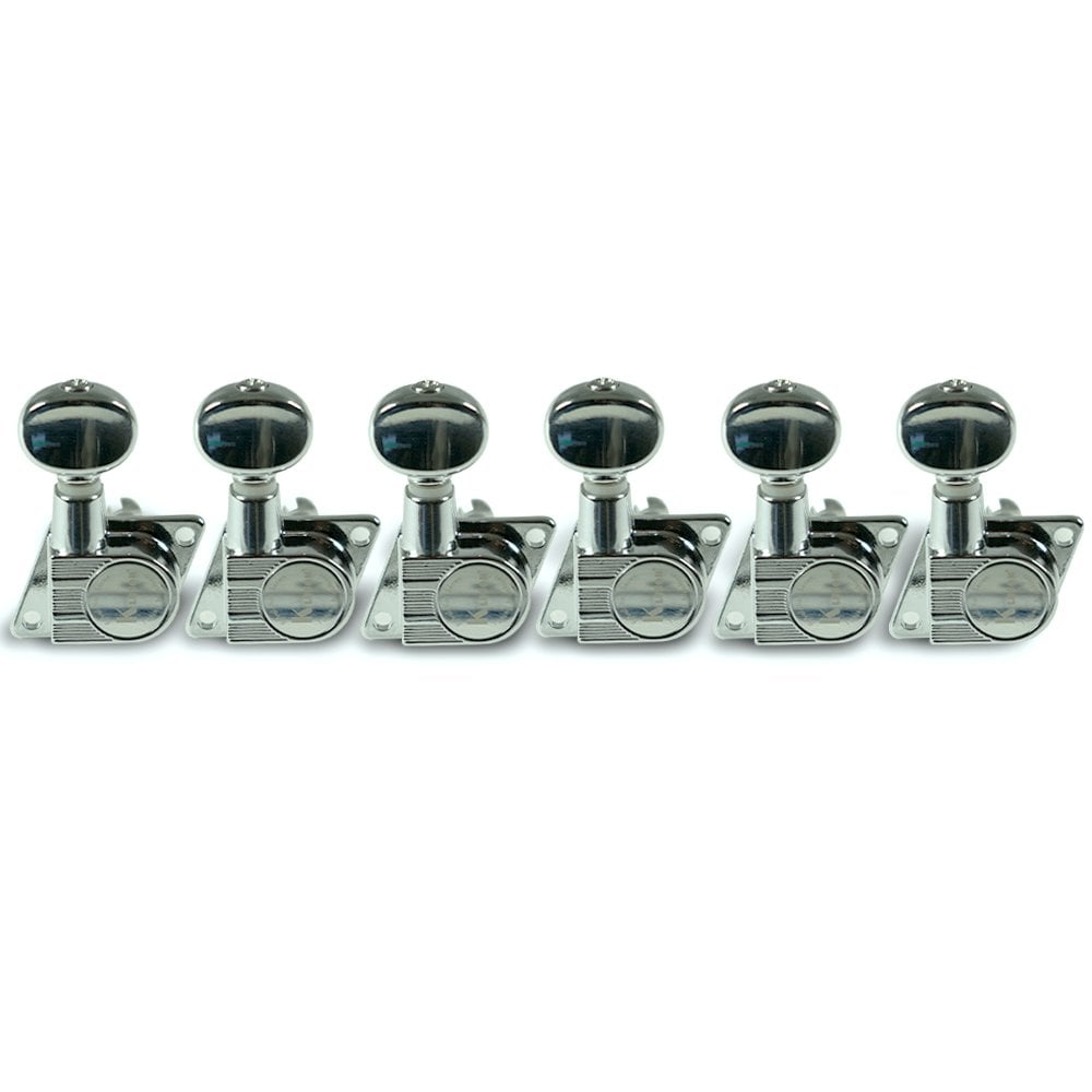 Revolution F-Mount Diecast Tuners For 70's-style Fender - 6 in Line, Staggered Posts