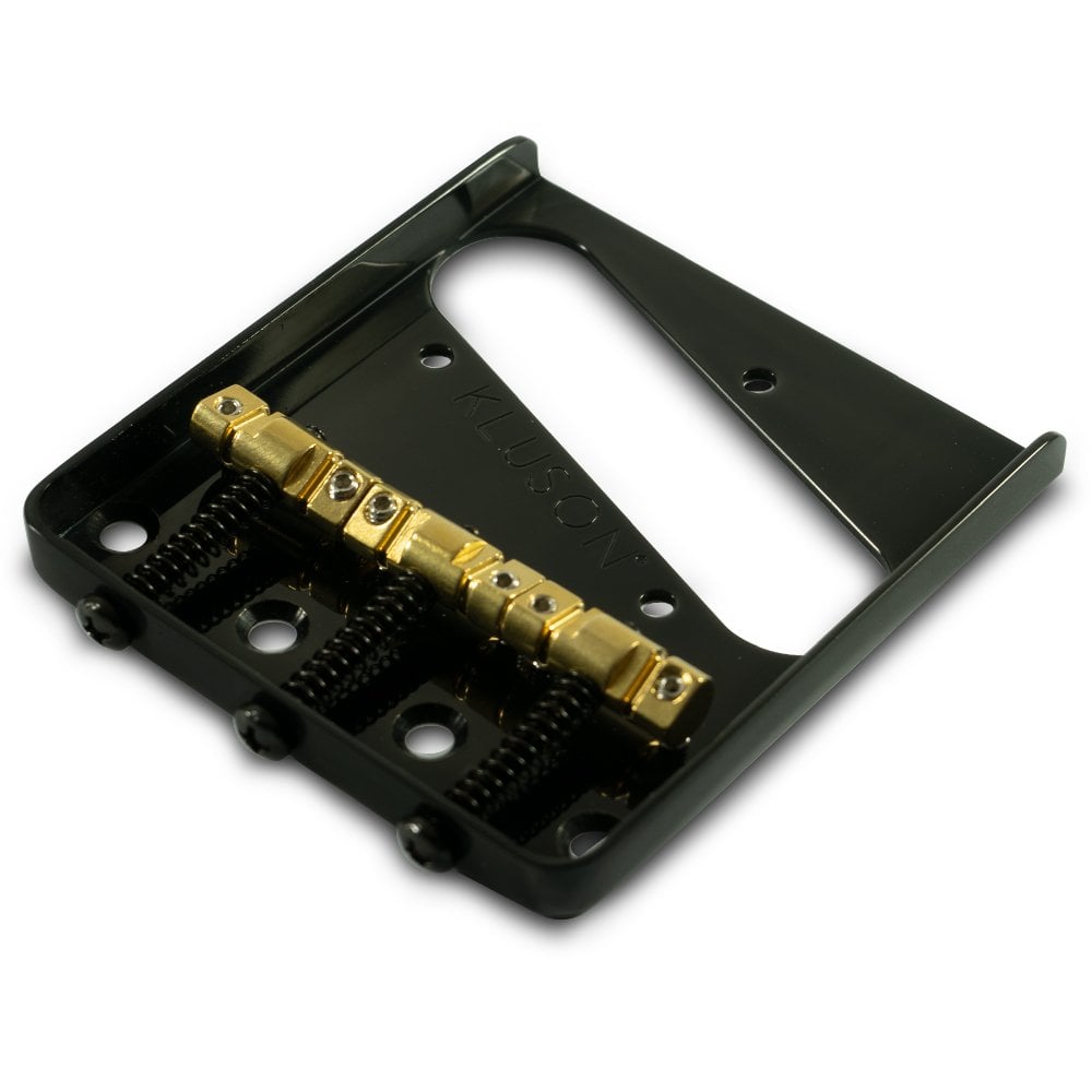 Steel Bridge for Tele with 3 Brass Compensated Saddles (Through Body Stringing)