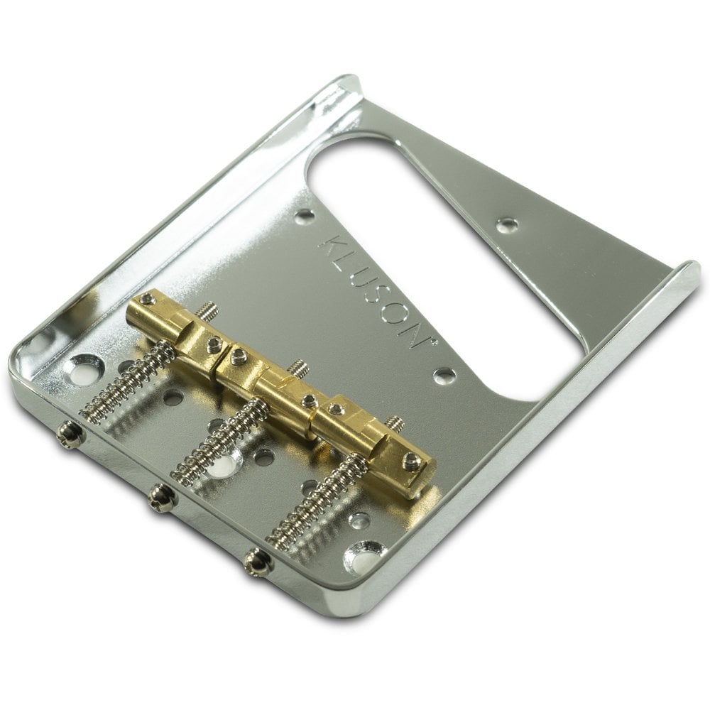 Hybrid Replacement Bridge For Fender American Standard Telecaster Steel With Intonated Brass Saddles