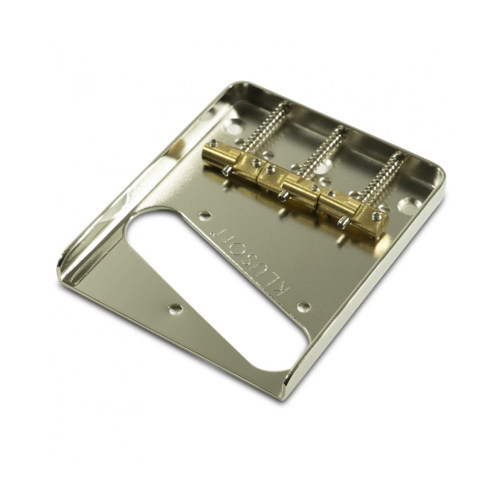 Hybrid Replacement Bridge For Fender American Standard Telecaster Steel With Intonated Brass Saddles