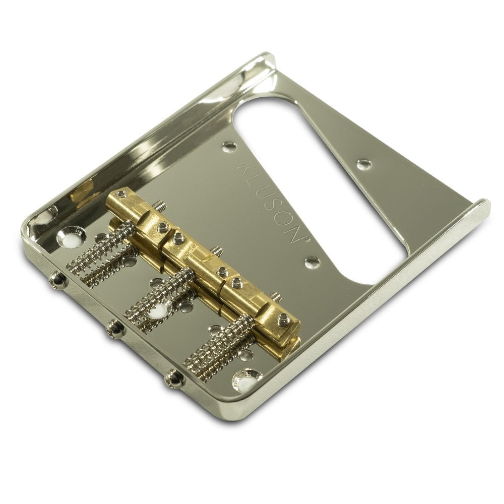 Hybrid Replacement Bridge For Fender American Standard Telecaster Steel With Intonated Brass Saddles