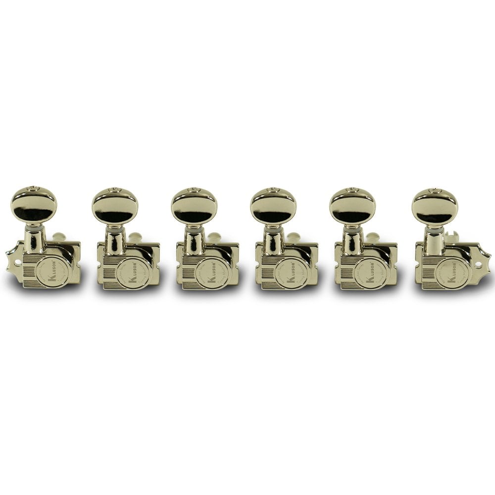 6 In Line Revolution Series H-Mount Tuning Machines With Staggered Posts 19:1 Gear Ratio