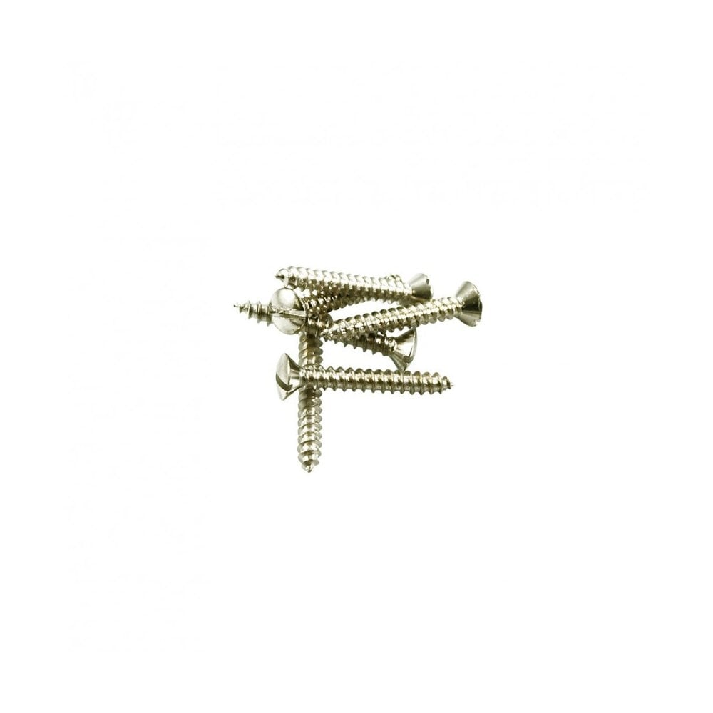 Strap Button Screw Chrome Vintage Slot Head (Bag of 6)