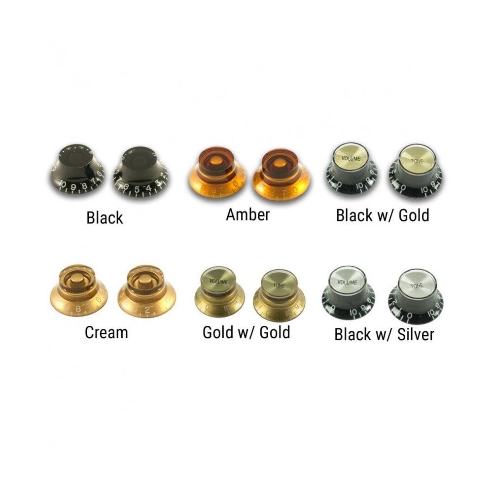 Left Hand Bell Knob Set Of 2, USA fit and CTS pots