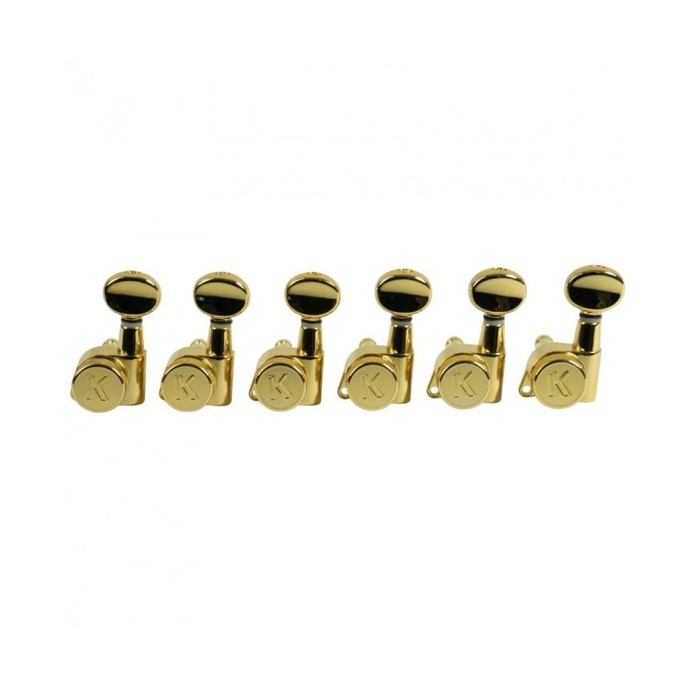 6 In Line Left Hand Locking Contemporary Diecast Series Tuning Machines 19:1 Gear Ratio