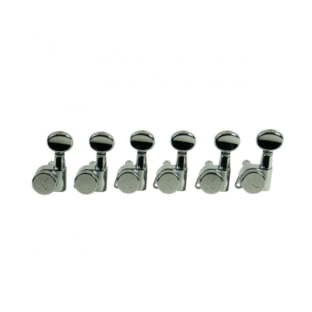 6 In Line Left Hand Locking Contemporary Diecast Series Tuning Machines 19:1 Gear Ratio