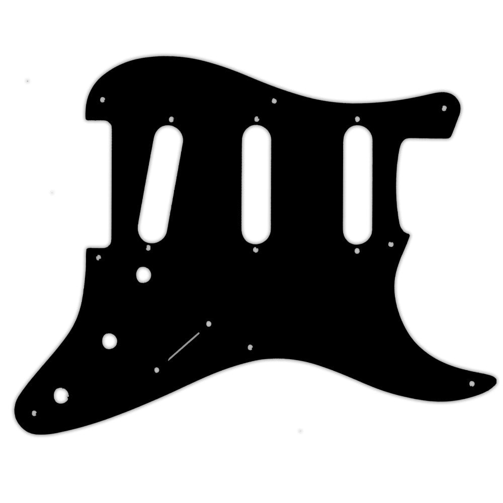 Strat - Solid Shiny Black .090" / 2.29mm thick, with bevelled edge