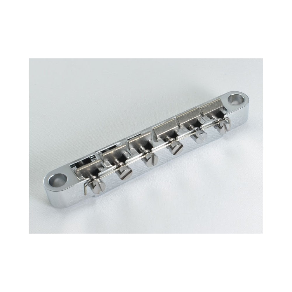 Epiphone Style Guitar Bridge Set, Titanium Saddles mounted in a zinc bridge base