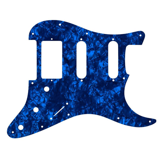 Strat Humbucker Single Single - Dark Blue Pearl Black/White/Black 4 ply Lamination