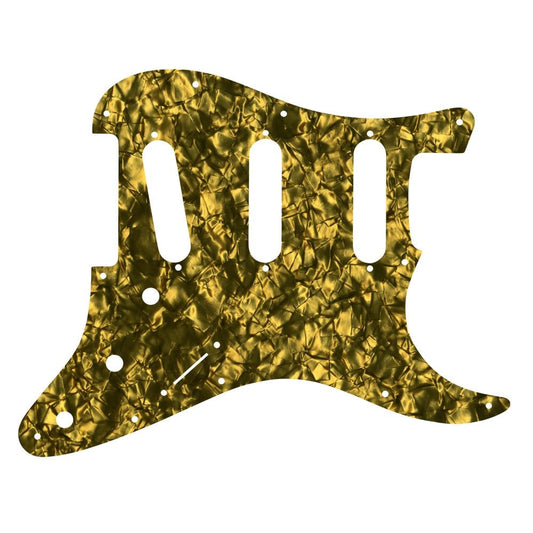 Strat Voodoo - Gold Pearl Black/White/Black 4 ply Lamination