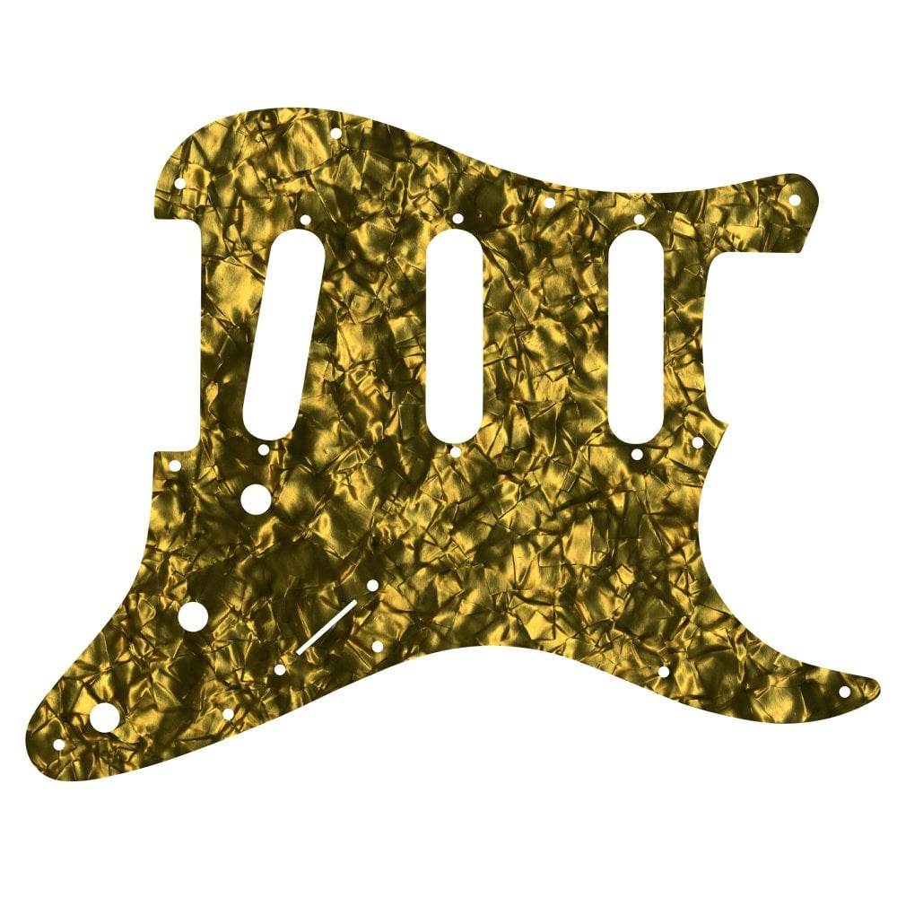 Old Style 11 Hole Strat - Gold Pearl Black/White/Black Lamination