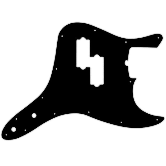 Mark Hoppus Jazz Bass - Thin Shiny Black .060" / 1.52mm Thickness, No Bevelled Edge