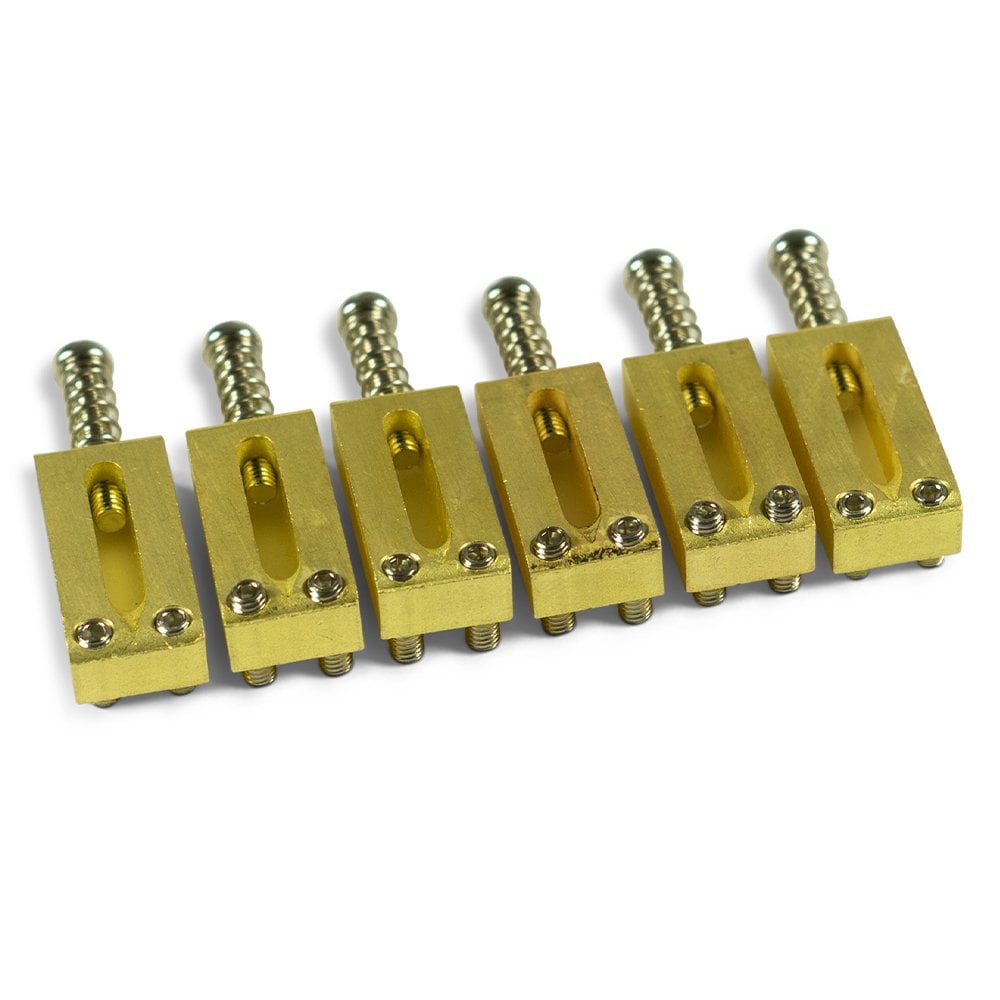 Contemporary Brass Saddle Set For Fender Telecaster