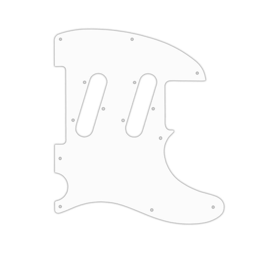 Classic Player Triple Telecaster - Solid Shiny White .090" / 2.29mm thick, with bevelled edge