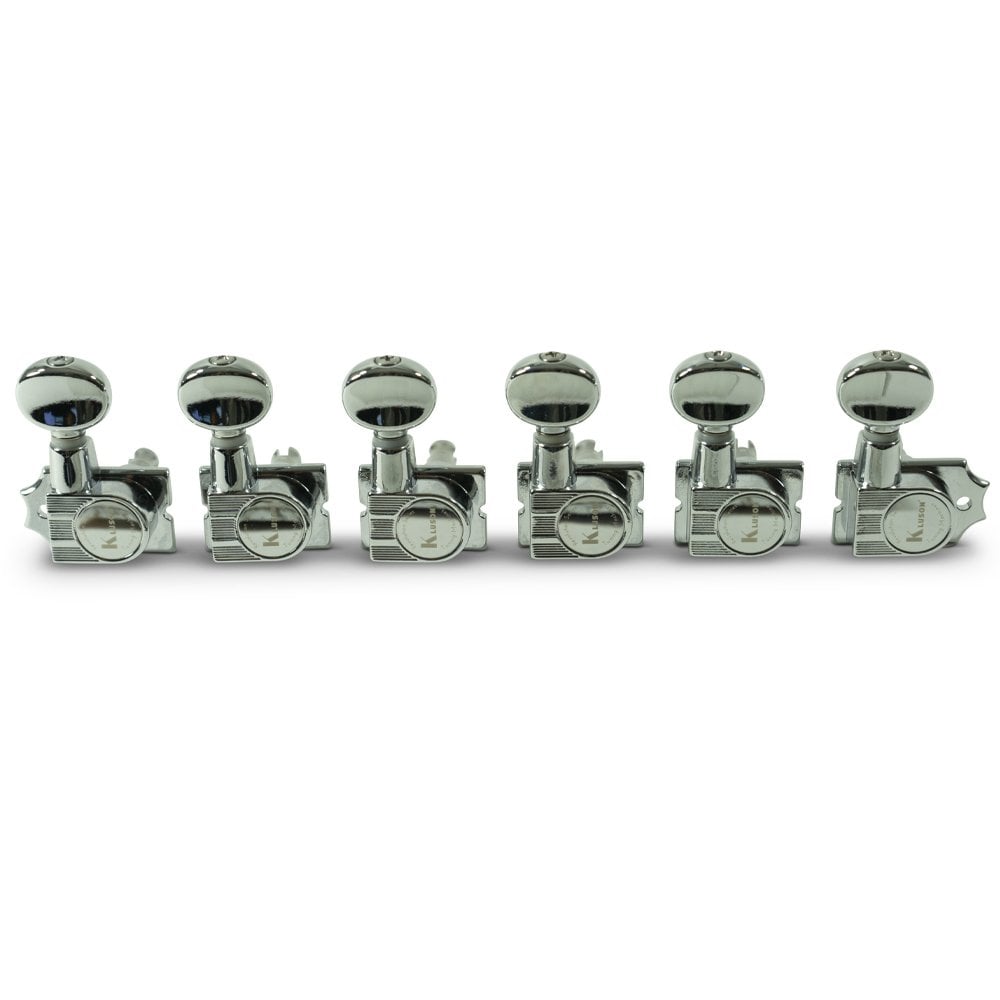 6 In Line Revolution Series H-Mount Tuning Machines With Staggered Posts 19:1 Gear Ratio