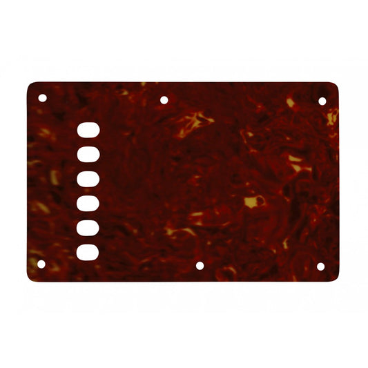 Strat Backplate Vintage - Light Brown Celluloid Tortoiseshell White/Black/White 4 ply Lamination