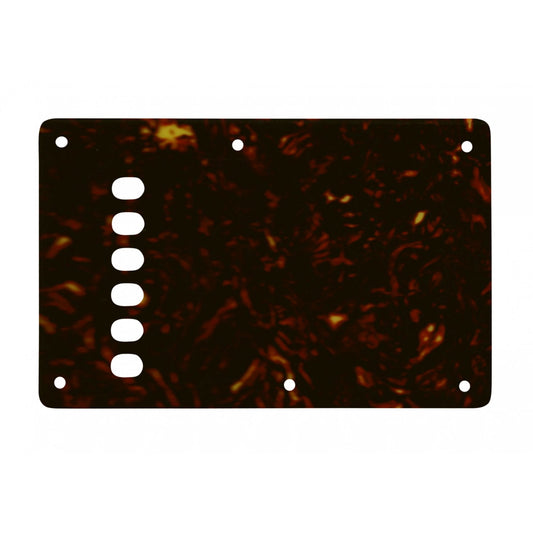 Strat Backplate Vintage - Dark Brown Celluloid Tortoiseshell White/Black/White 4 ply Lamination