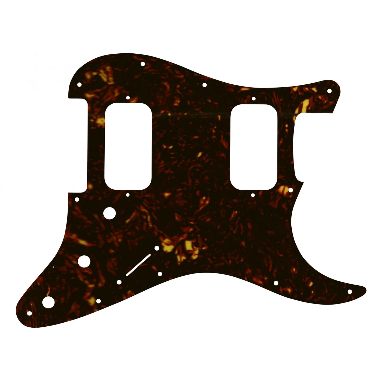 Strat Big Apple/U.S. Dbl. Fat - Dark Brown Celluloid Tortoiseshell White/Black/White 4 ply Lamination