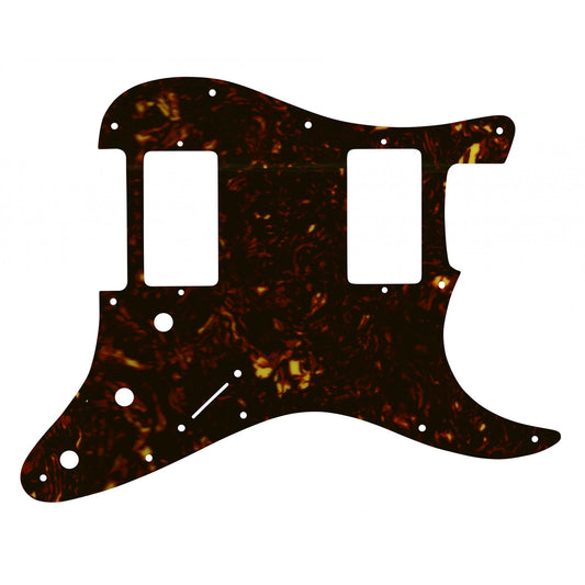 Strat 2 Hums - Dark Brown Celluloid Tortoiseshell White/Black/White 4 ply Lamination