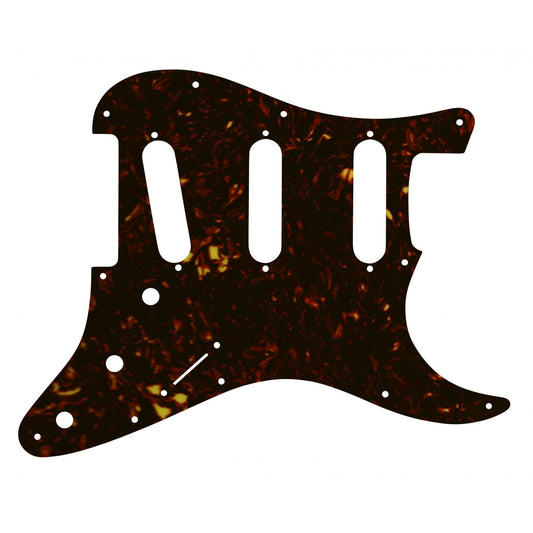 Strat Voodoo - Dark Brown Celluloid Tortoiseshell White/Black/White 4 ply Lamination