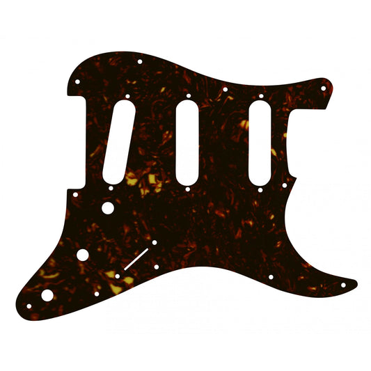 Old Style 11 Hole Strat - Dark Brown Celluloid Tortoiseshell W/B/W Lamination